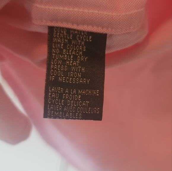 Ralph Lauren Bright Pink Cotton Long Sleeve Button Chest Logo Shirt - Picture 5 of 6